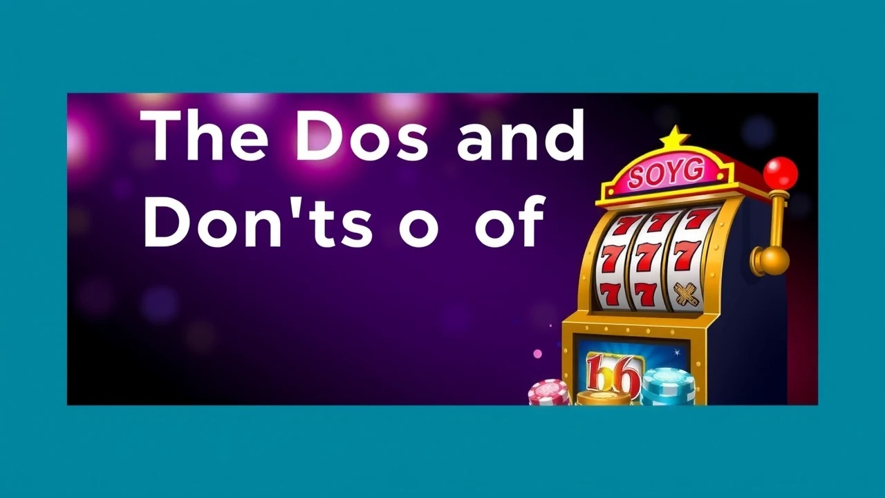 The Dos and Don'ts of Playing Casino Slots